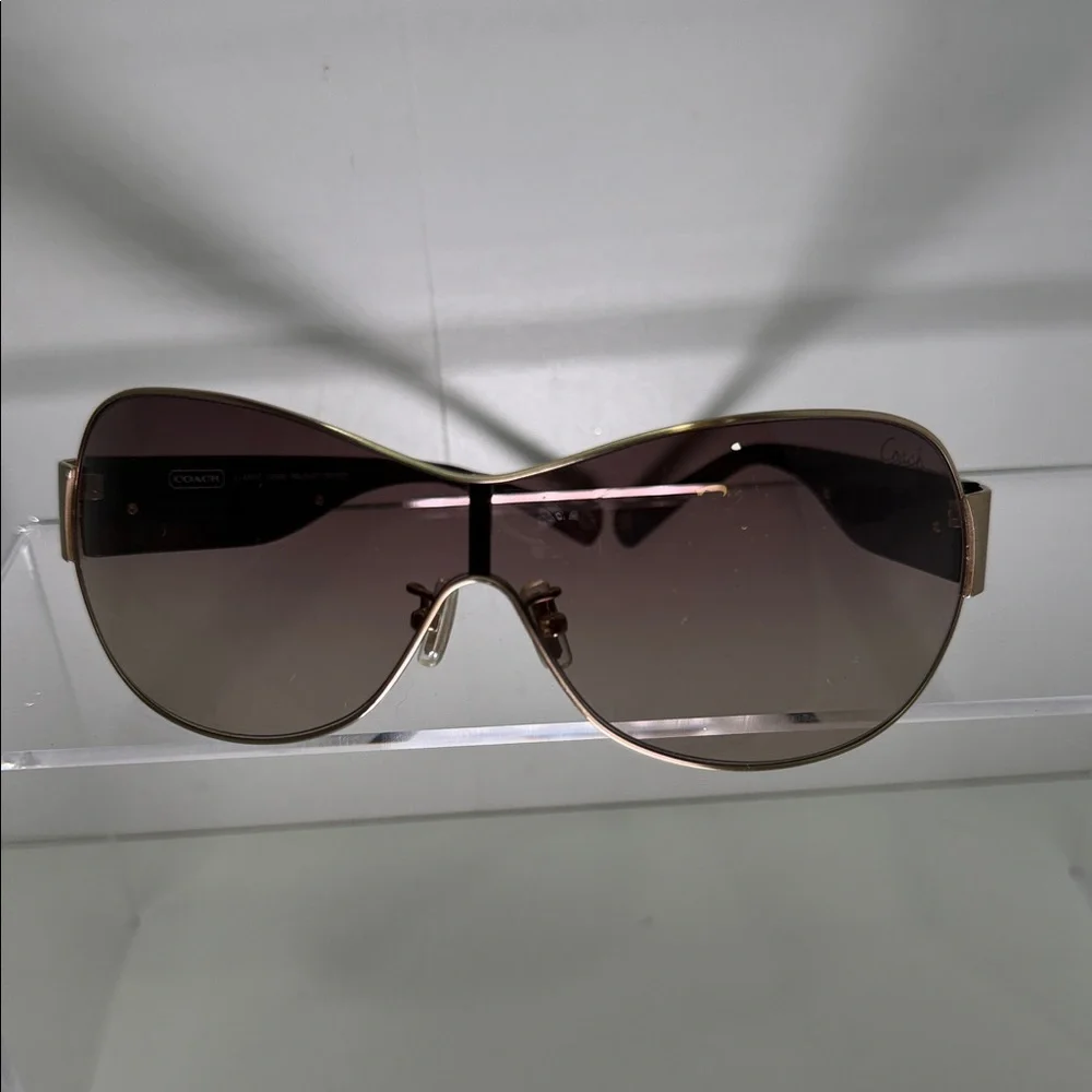 Coach Women's Brown and Gold Sunglasses - Picture 2 of 11